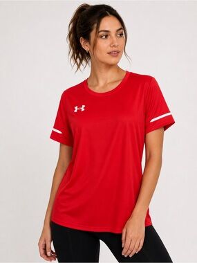 Under Armour Golazo 3.0 Jersey Women’s Small Red Athletic Tee NWT